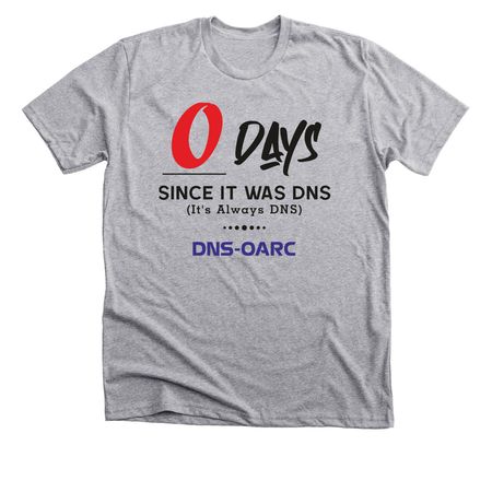 20th Anniversary DNS-OARC&nbsp;, a Athletic Heather Premium Unisex Tee