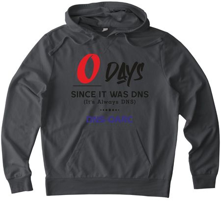 20th Anniversary DNS-OARC&nbsp;, a Terrain Grey Allmade Organic French Terry Pullover Hoodie