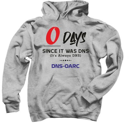 20th Anniversary DNS-OARC&nbsp;, a Sport Grey Pullover Hoodie