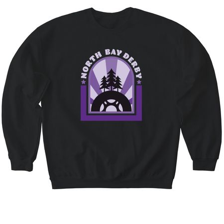 North Bay Derby Logo Merch, a Black Softstyle Crewneck Sweatshirt