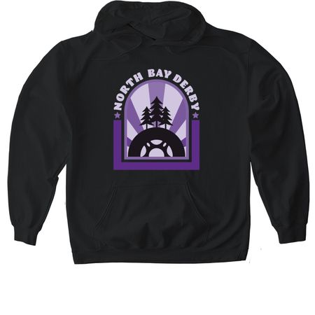 North Bay Derby Logo Merch, a Black Gildan Softstyle Pullover Hoodie