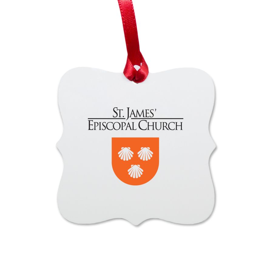 Ornament, a White Aluminum Square Ornament