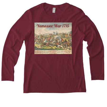 Yamassee War of 1715-1717, a Vino Red Allmade Eco Triblend Women?s Long Sleeve Tee