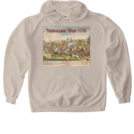 Yamassee War of 1715-1717, a Sand Gildan Softstyle Pullover Hoodie