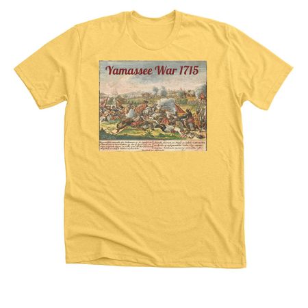 Yamassee War of 1715-1717, a Heather Yellow Gold Premium Unisex Tee