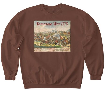 Yamassee War of 1715-1717, a Cocoa Softstyle Crewneck Sweatshirt