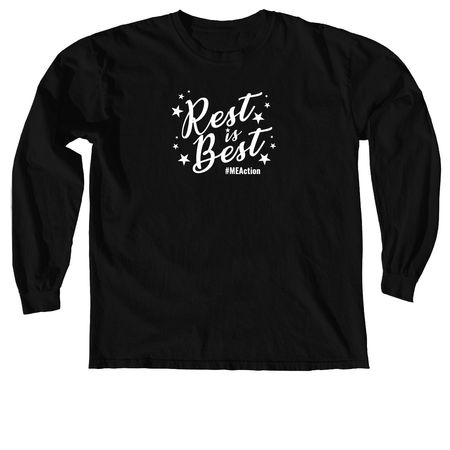 Rest is Best, a Black Comfort Colors Long Sleeve Tee