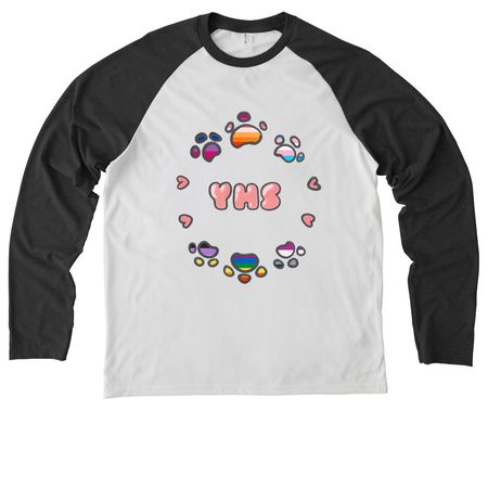 Pride by YHS Staff, a Space Black/ Bright White Allmade Eco Triblend Colorblock Raglan Long Sleeve Tee