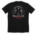 OWDCBC, a Solid Black Blend Premium Unisex Tee (back-view)