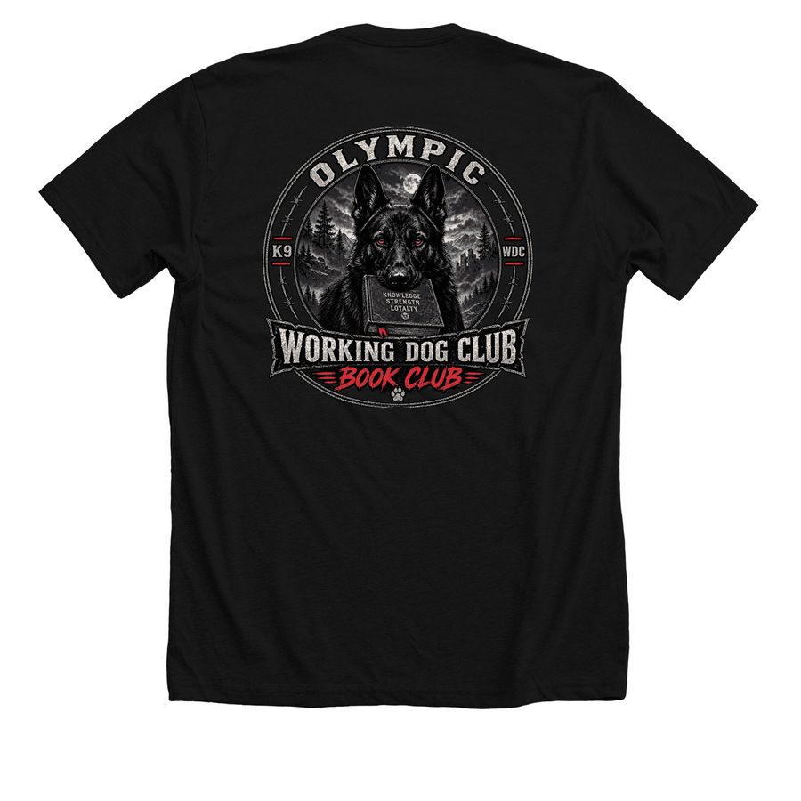 OWDCBC, a Solid Black Blend Premium Unisex Tee (back-view)