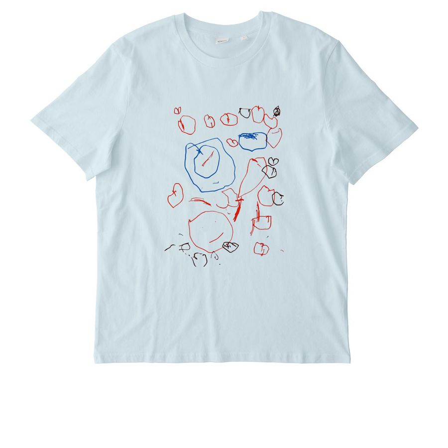 "All the Hearts" - Painting By Oliver, a Blue Ice Stanley/Stella Unisex Creator 2.0 Tee