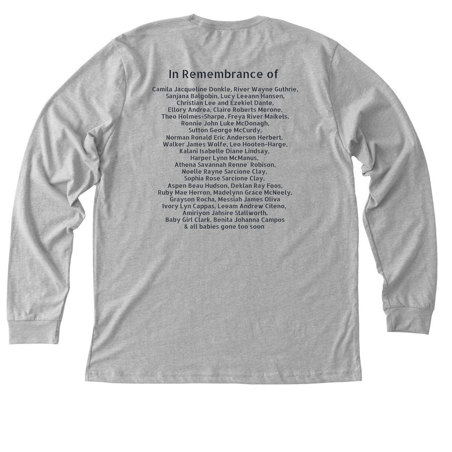 Fathers Day Remembrance BT3, a Athletic Heather Premium Long Sleeve Tee (back-view)
