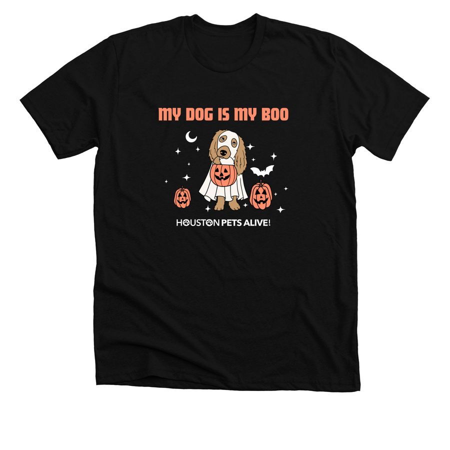 My Dog is My Boo, a Solid Black Blend Premium Unisex Tee
