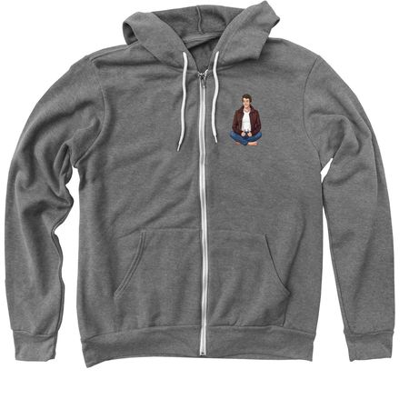 Cool Like the Fonz, a Deep Heather Zip Up Hoodie