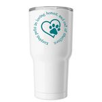 Piper?s Pantry Insulated Tumbler, a White Insulated Tumbler (back-view)