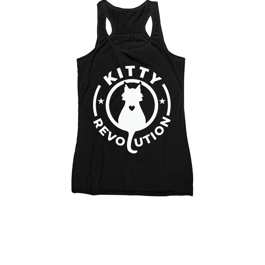Kitty Revolution Shirts, a Black Women's Racerback