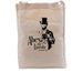 Abe's Tote Bag - Black Print, a Natural Recycled Cotton Tote Bag