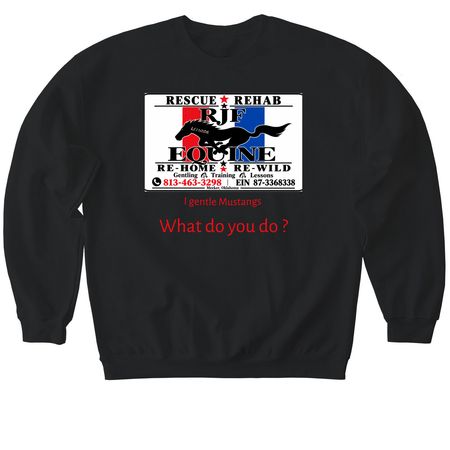 Winter Hay Fundraiser&nbsp;, a Black Softstyle Crewneck Sweatshirt