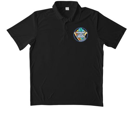 Support CPL Polo&nbsp;, a Black Unisex Performance Polo