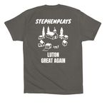 Luton Great Again, a Asphalt Premium Cotton Tee (back-view)