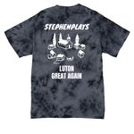 Luton Great Again, a Black Crystal Tie Dye Tee (back-view)