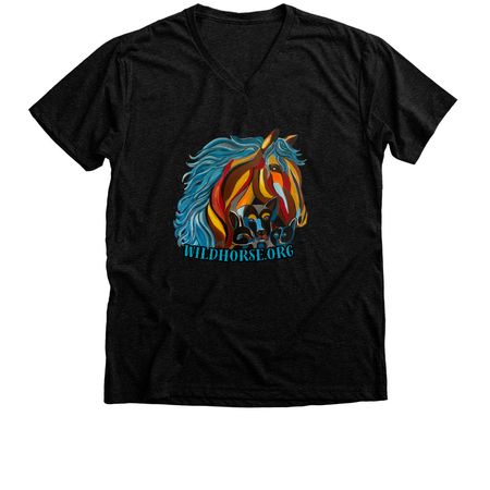 Wildhorse Art by Lynn, a Black Heather Premium V-Neck Tee