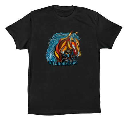 Wildhorse Art by Lynn, a Vintage Black Premium Cotton Tee