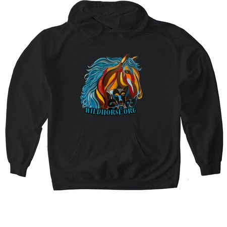 Wildhorse Art by Lynn, a Black Gildan Softstyle Pullover Hoodie