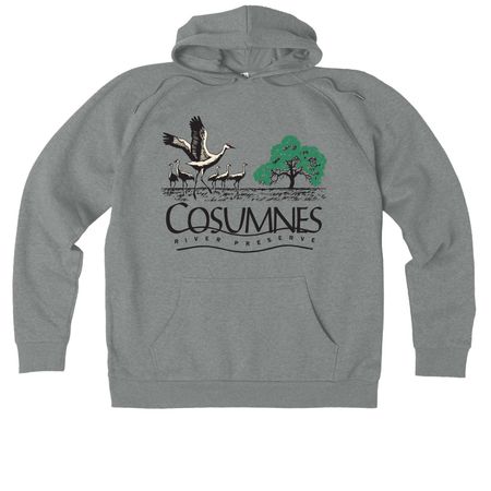 Cosumnes River Preserve, a Aluminum Grey Heather Allmade Organic CVC Pullover Hoodie