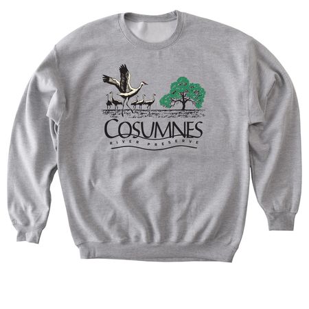 Cosumnes River Preserve, a Sport Grey Softstyle Crewneck Sweatshirt