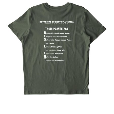 "Resilient" Shirts Group 2, a Khaki Green Stanley/Stella Unisex Crafter Tee (back-view)