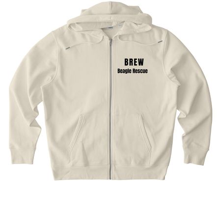 Guardian Hero Dog - Back Design, a Natural Raw Stanley/Stella Unisex Cultivator 2.0 Zip Up Pullover Hoodie (back-view)