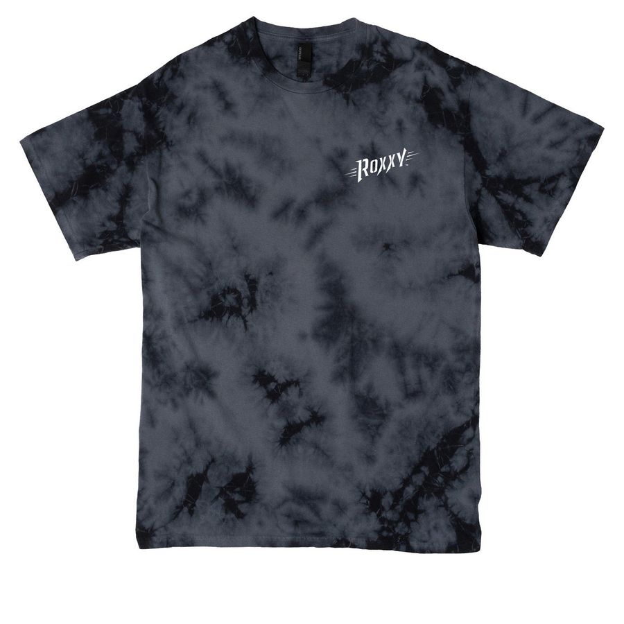 Roxxy Good Vibes Only (Dark Mode), a Black Crystal Tie Dye Tee