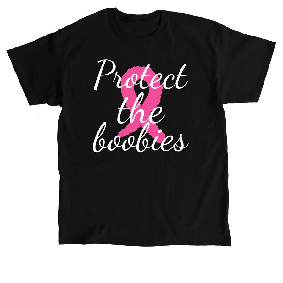 Protect the Boobies&nbsp;, a Black Classic Unisex Tee