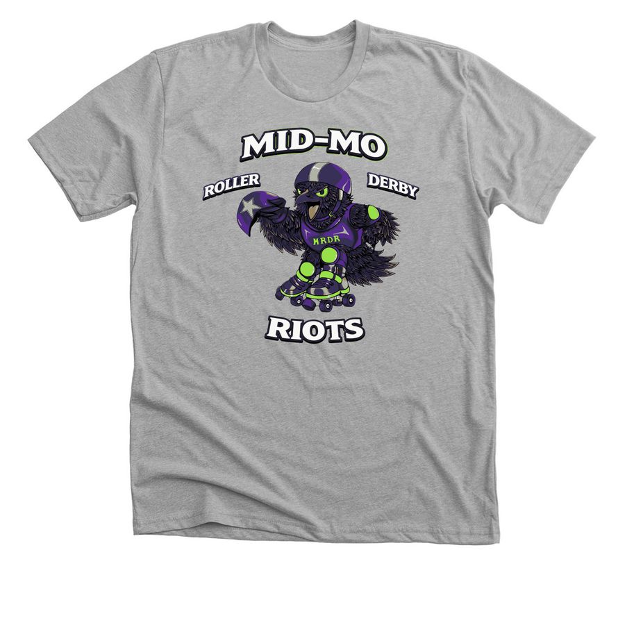 Mid-Mo Roller Derby Riots., a Athletic Heather Premium Unisex Tee