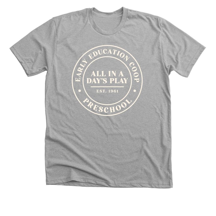 Adult & Youth: All in a Day's Play, a Athletic Heather Premium Unisex Tee