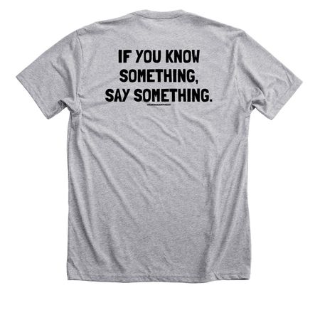 Silence is Betrayal, a Athletic Heather Premium Unisex Tee (back-view)