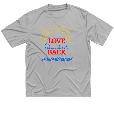 Love Sanibel Back 2026, a Silver Classic Performance Tee