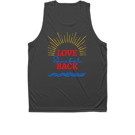 Love Sanibel Back 2026, a Iron Grey Unisex Performance Tank