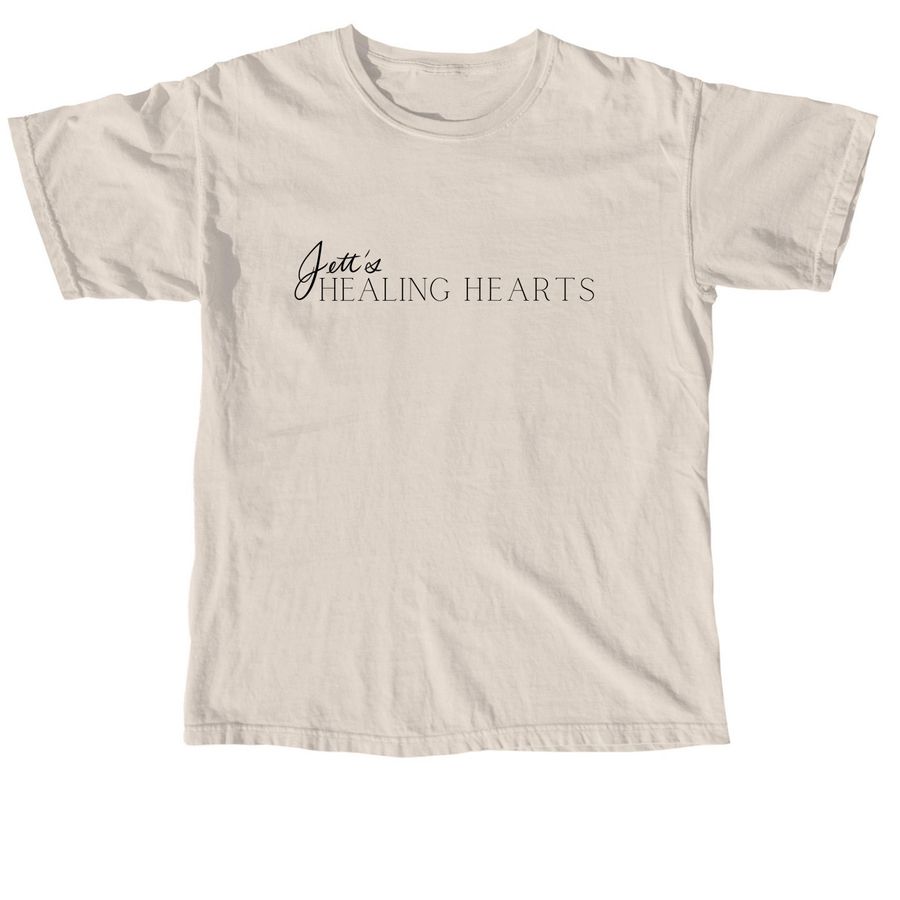 Jett's Healing Hearts Bear Logo, a Ivory Comfort Colors Unisex Tee