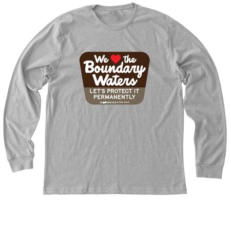 Wilderness Sign Shirt, a Athletic Heather Premium Long Sleeve Tee