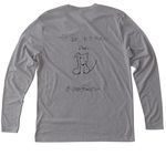 All dogs go to Heaven, a Premium Heather Triblend Long Sleeve Tee (back-view)