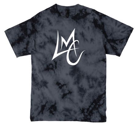 L-Mac Tie Dye Tee (White Logo), a Black Crystal Tie Dye Tee