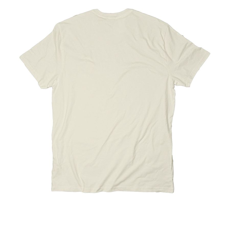 In the Heights, a White Sand Allmade Organic Cotton Unisex Tee (back-view)