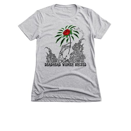 Deadhead Women United, a Dark Heather Grey Women's Slim Fit Tee