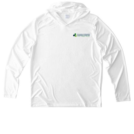 Spartanburg Science Center, a White UV Performance Long Sleeve Hoodie
