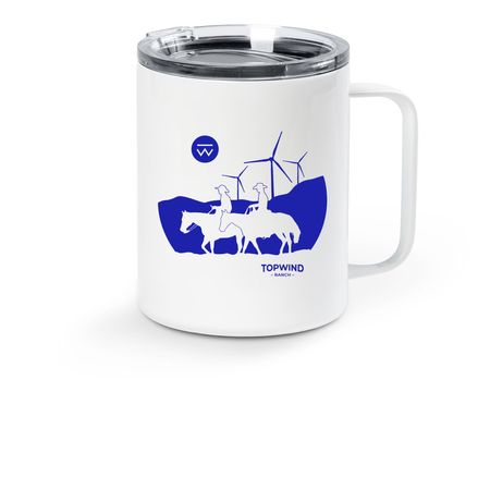 Topwind Travel Mugs, a White Stainless Steel Travel Mug