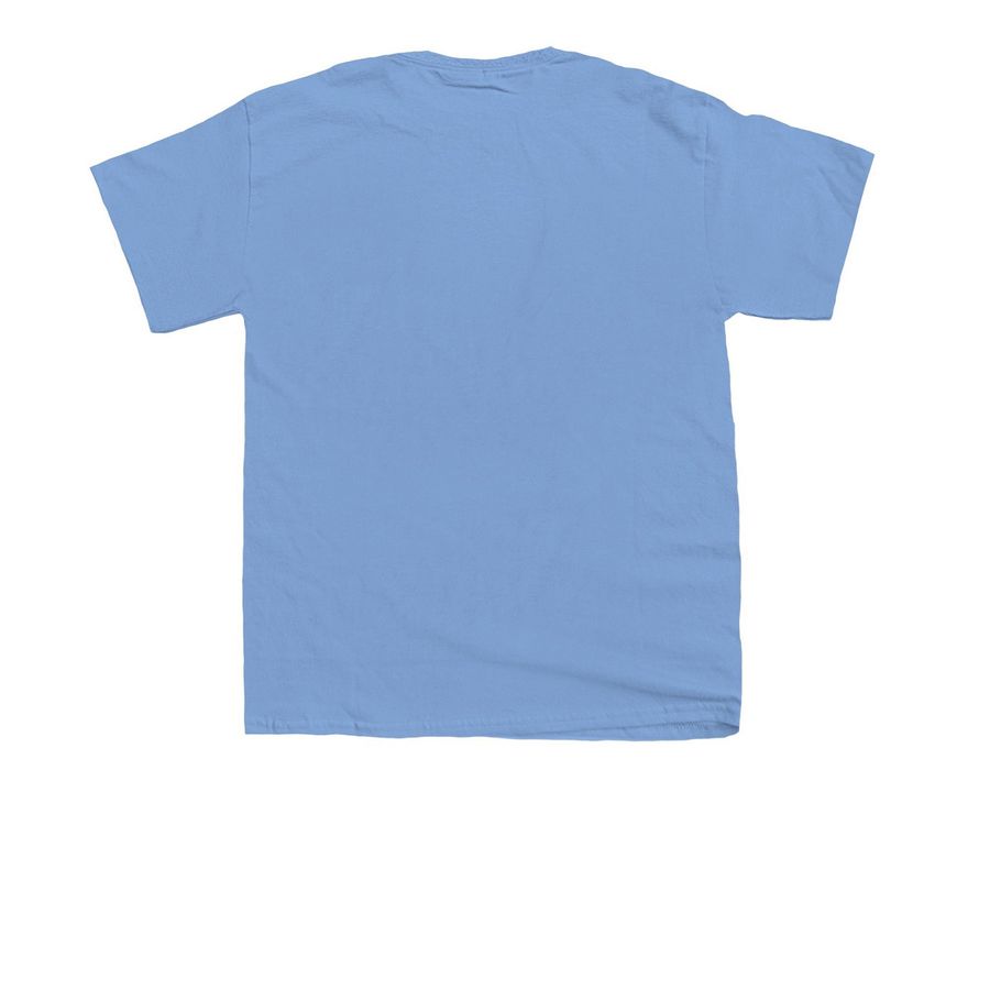 Mighty Mack Youth, a Carolina Blue Youth Unisex Tee (back-view)
