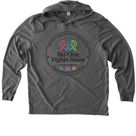 Supporting Adult Cancer Fighters, a Aluminum Grey Allmade Eco Triblend Hoodie Tee