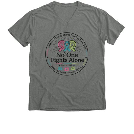 Supporting Adult Cancer Fighters, a Deep Heather Premium V-Neck Tee